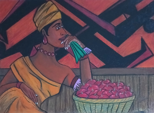 Lady With A Basket of Apples