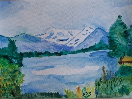 Fishing at the Mountain Lake