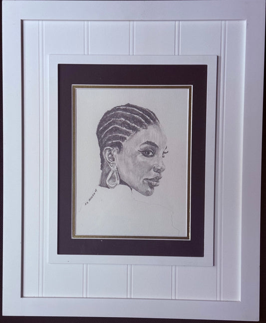 Michaela with cornrows